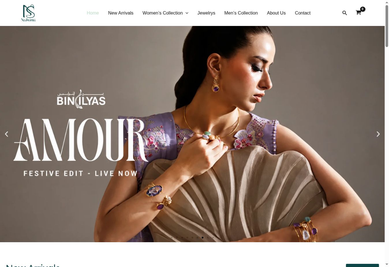 Nafsaura WordPress website homepage preview